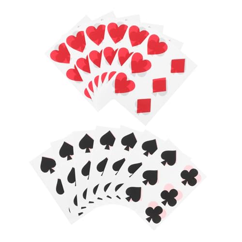 Beaupretty 24 Stück Teiliges Selbstklebende Vintage Pokerkarten Aufkleber Kreative Party Dekoration Einfach Anzubringen Langlebig für Geburtstags Casinoparty Deko von Beaupretty