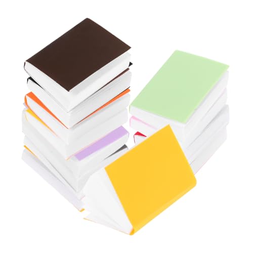 Beaupretty 24 Stück Teiliges Set Bunte Miniaturbücher Puppenhaus Miniatur Bücher für Basteln Farbenfrohe Mini Bücher Dekoration Kreatives Spiel Puppenhaus Zubehör von Beaupretty