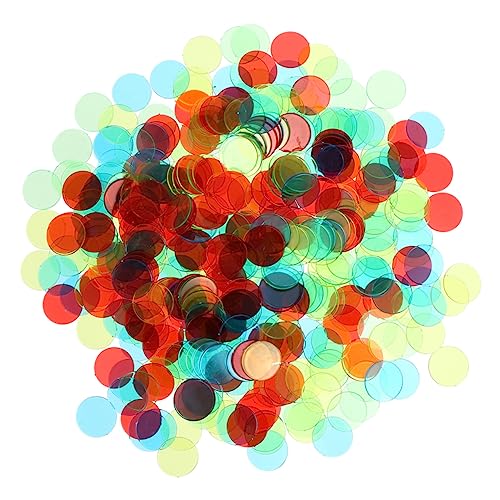 Beaupretty 240 Stück Transparente Plastikspielmarken Bunte Zählchips für Bingo Mathe Spiele Lernspielzeug Partyspiel und Poker Nacht Zufällige Farben Zufällige Farbe Zufällige Farbe von Beaupretty