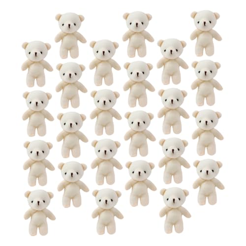 Beaupretty 24Stücke Mini Plüschbären Schlüsselanhänger Süße Kuscheltiere für Taschen Handtaschen Partyzubehör Dekorativ und Gestaltet von Beaupretty