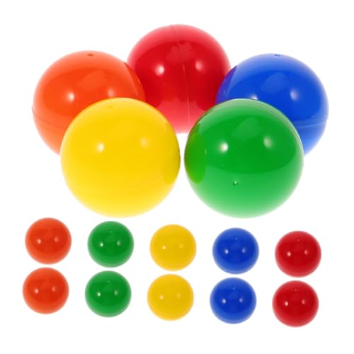Beaupretty 25 Stück Teiliges Bunte Große Aufklappbare Plastikkugeln für Tombola und Gewinnspiele Leicht zu Befüllen Praktische Loskugeln für Partys Spiele Veranstaltungen und Raffles von Beaupretty