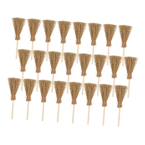Beaupretty 25 Stück Teiliges Mini Holzbesen für Puppenhäuser Realistische Miniatur Besen für Mikro Landschaften Detailreiche Dekoration und Foto Requisiten Geeignet für Erwachsene von Beaupretty