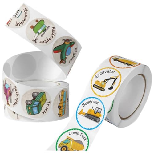 Beaupretty 2Rollen Fahrzeugaufkleber für Belohnungsaufkleber Abnehmbare Sticker für Schüler für Lehrer zur Motivation Schule und Alltag Designs für Jungen und Mädchen von Beaupretty