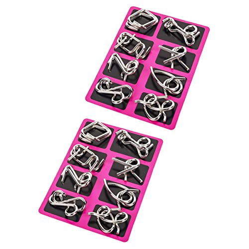 Beaupretty 2Sätze Entwirrungspuzzle Metallring Iq Rätselspiel Interlock für für Partys und Feiertage Abwechslungsreiche Herausforderungen von Leicht von Beaupretty