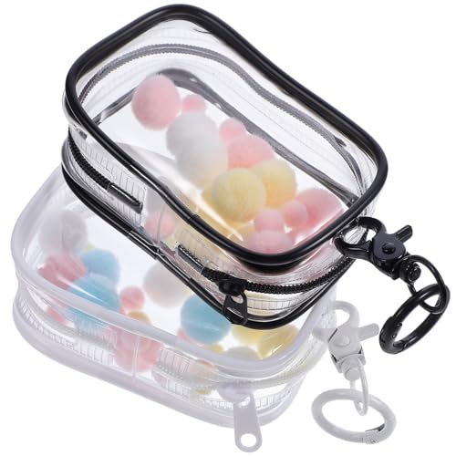 Beaupretty 2Sätze Transparente Aufbewahrungstasche für Actionfiguren mit Schlüsselanhänger Vitrine für Sammlermodelle und Schmuck Hochtransparent Vielseitig Einsetzbar von Beaupretty