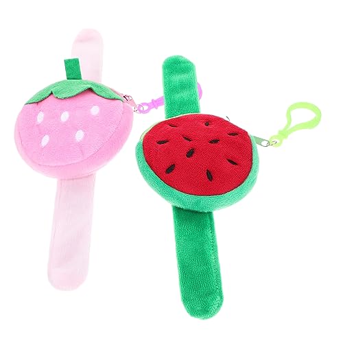 Beaupretty 2Stücke Fruchtmotiv Slap Armbänder für Erdbeere Wassermelone Süße Partygeschenke Langlebig und Bequem für Spielaktivitäten und Geschenktütenfüllung von Beaupretty