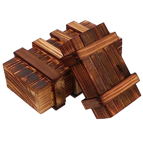 Beaupretty 2Stücke Holz Puzzle Box mit Zusätzlicher Sicherer Geheimschublade Lernspielzeug für Iq Training und Kreative Denkspiele von Beaupretty