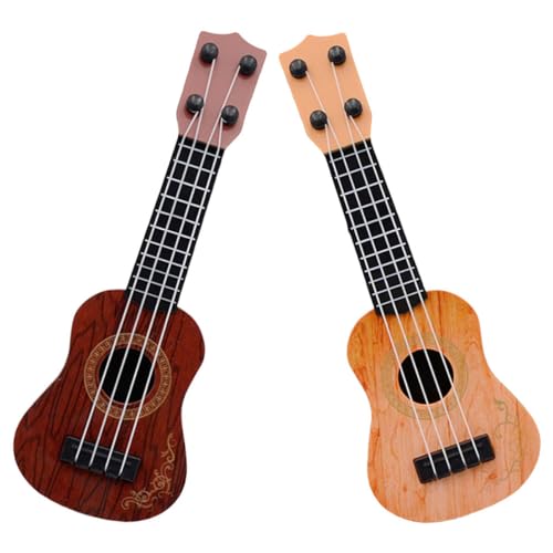 Beaupretty 2Stücke Mini Ukulele für Frühes Lernen Musikinstrument Bunte Imitation Gitarre für Kleinkinder und Musikliebhaber von Beaupretty