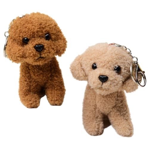 Beaupretty 2Stücke Plüsch Hund Schlüsselanhänger Dekorative Taschenanhänger im Niedlichen Cartoon Design Tragbar und Leicht als für Täglichen Gebrauch von Beaupretty