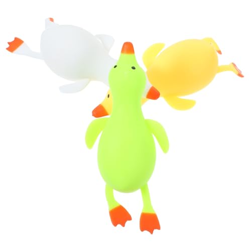Beaupretty 3 STÜCKE Teiliges Elastisches Stressspielzeug Dehnbares TPR Material Sensorisches Entspannungs zur Angst Stresslinderung Bunte Cartoon Enten Robust und Leicht zu Zufällige Farbe von Beaupretty