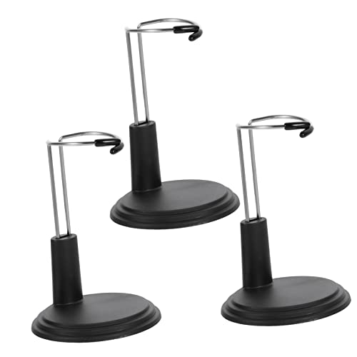 Beaupretty 3 STÜCKE Teiliges Puppenständer Premium Doll Holder für Figuren und Modelle für Puppenhauszubehör Schwarzes Design Stabil und Sicher für Kreatives von Beaupretty