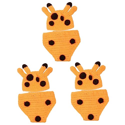 Beaupretty 3 Sätze Giraffen Kostüm für Atmungsaktives Outfit mit Mütze und Shorts Gelb Handgemacht Elastisch für Neugeborene Monate Beaupretty 3 Sätze Giraffen Kostüm für Atmungsaktives Outfit mit Mütze und Shorts Gelb Handgemacht Elastisch für Neugeborene Monate von Beaupretty