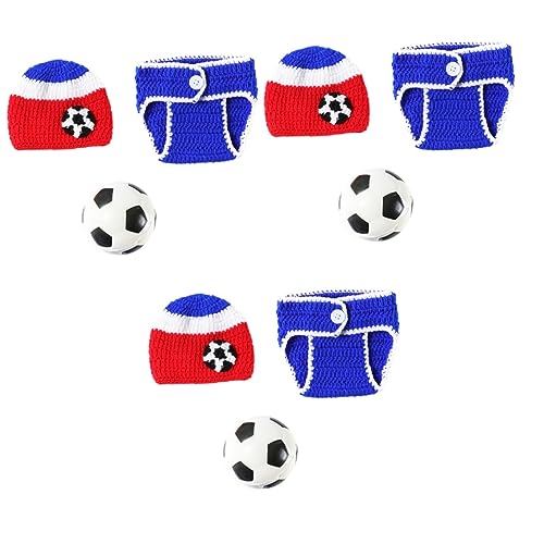 Beaupretty 3 Sätze Handgestricktes Fußball Outfit für Fotografie Kostüm mit Hut und Shorts Neugeborenen Fotoshooting Set Weiches und Atmungsaktives Material für Beaupretty 3 Sätze Handgestricktes Fußball Outfit für Fotografie Kostüm mit Hut und Shorts Neugeborenen Fotoshooting Set Weiches und Atmungsaktives Material für von Beaupretty
