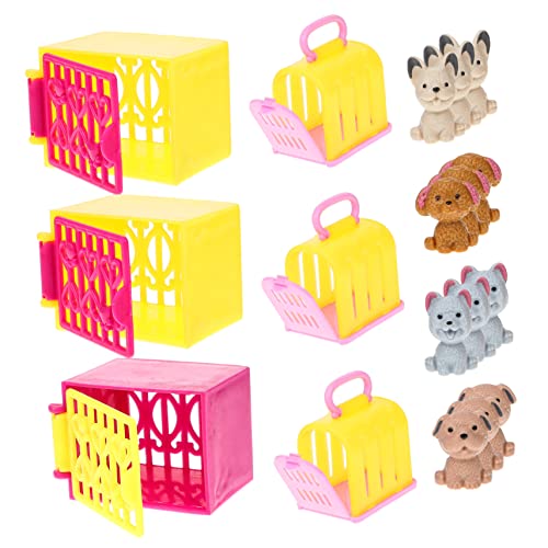 Beaupretty 3 Sätze Miniatur Haustierhaus Set Teiliges Mini Hundebett mit Kleinen Hunden Dekorative Spielzeuge für Haustiere Kreative Landschaftsdekorationen aus Hochwertigem Zufällige Farbe von Beaupretty
