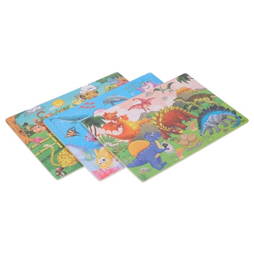 Beaupretty 3 Sätze Teiliges Holzpuzzle Lernspielzeug mit Bunten Cartoon Tieren Dinosaurier Wald Meeresszenen Fördert Feinmotorik Hand Auge Koordination und Kognitive Entwicklung Sicher für Beaupretty 3 Sätze Teiliges Holzpuzzle Lernspielzeug mit Bunten Cartoon Tieren Dinosaurier Wald Meeresszenen Fördert Feinmotorik Hand Auge Koordination und Kognitive Entwicklung Sicher für von Beaupretty