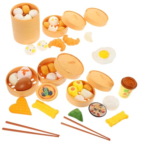 Beaupretty 3 Sätze Teiliges Kinderküchen Spielset aus Sicherem Kunststoff Realistischem Dampfgarer und Gedämpften Brötchen Fördert Fantasievolles Rollenspiel und Eltern Junge Mädchen von Beaupretty