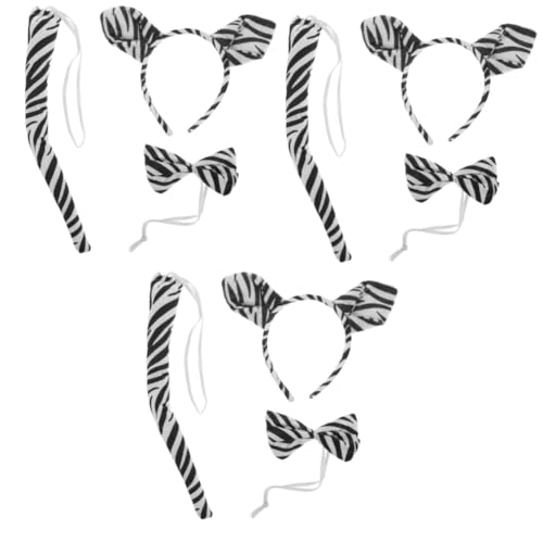 Beaupretty 3 Sätze Zebra Haarreif mit Fliege Tierkostüm Zubehör für Halloween Karneval Mottopartys für Erwachsene Süßes Cosplay Headdress Beaupretty 3 Sätze Zebra Haarreif mit Fliege Tierkostüm Zubehör für Halloween Karneval Mottopartys für Erwachsene Süßes Cosplay Headdress von Beaupretty