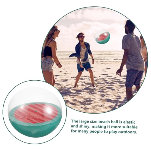 Beaupretty 3 Stck Aufblasbarer Wassermelonen Strandball aus PVC Großer Leuchtender Wasser Spielball für Erwachsene Robust für Sommer und Poolspaß von Beaupretty