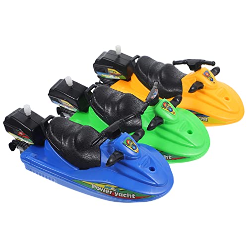 Beaupretty 3 Stück Badespielzeug Lustiges Wind Up Motorboot für Kleinkinder Sicheres Plastik Wasserspielzeug für Badewanne und Schwimmbad Fördert Koordination und Fantasie von Beaupretty