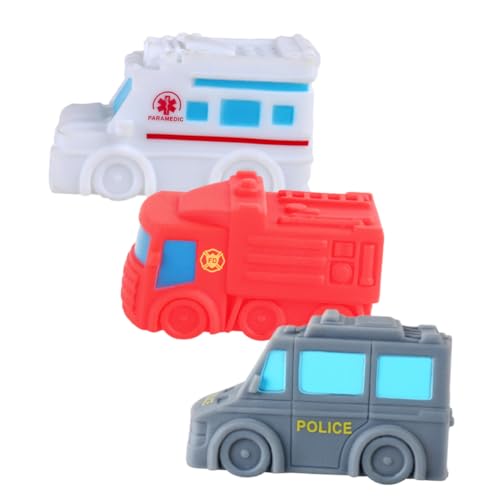 Beaupretty 3 Stück Cartoon Badewannenspielzeug für Kleinkinder Spritzendes Auto aus Vinyl für Badewanne und Pool Kinderfreundliches Design für Viel Spaß Beim Baden von Beaupretty