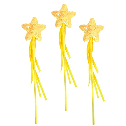 Beaupretty 3 Stück Feenstäbe Glitzernde Sternförmige Zauberstäbe für Bühnenaufführungen für Geburtstagsfeiern Cosplay und Rollenspiele von Beaupretty