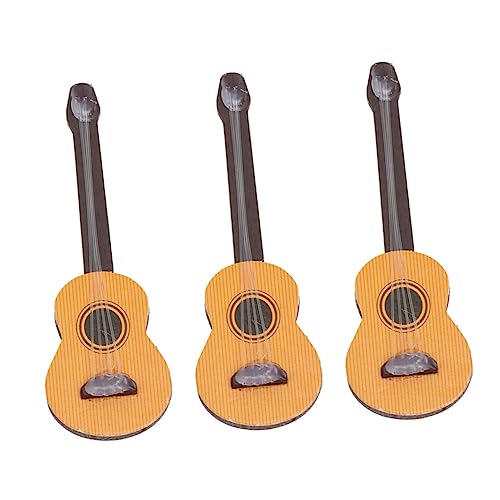 Beaupretty 3 Stück Gitarren Modell aus Realistische Miniatur Dekoration für Fotografie und Szenen Holzspielzeug für Musikliebhaber und Kreative Gestaltung von Beaupretty