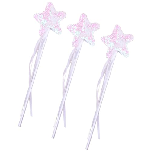 Beaupretty 3 Stück Glitzernde Feenstäbe Magische Stern Zauberstäbe für Geburtstagsfeiern Halloween Cosplay und Bühnenaufführungen von Beaupretty