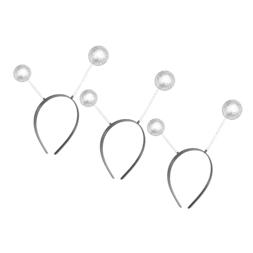 Beaupretty 3 Stück Haarreifen mit Glitzerkugeln Cosplay Kostümzubehör für Halloween und Feste Vielseitig und Bequem für Aufregende Outfits von Beaupretty