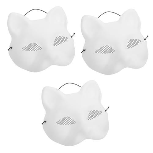Beaupretty 3 Stück Katzenmasken zum Bemalen Diy Halbmaske für Karneval Halloween und Partys aus Leicht und Bequem für Kreative Kostüme und Maskerade Requisiten Beaupretty 3 Stück Katzenmasken zum Bemalen Diy Halbmaske für Karneval Halloween und Partys aus Leicht und Bequem für Kreative Kostüme und Maskerade Requisiten von Beaupretty