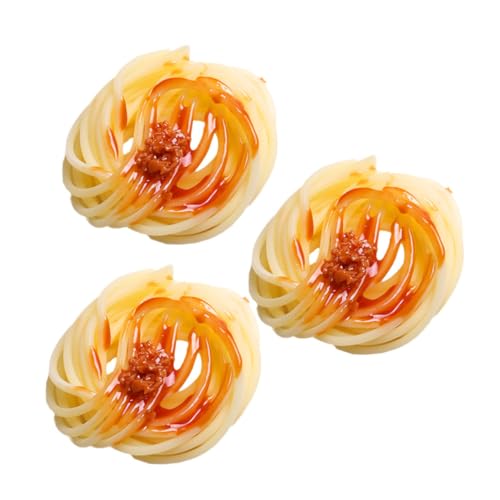 Beaupretty 3 Stück Lebensechte Teiliges Künstliches Spaghetti Modell mit Realistischer Sauce und Fleischpaste Kinderfreundliches Plastik Food Toy für Spielküche Langlebige Restaurant und von Beaupretty