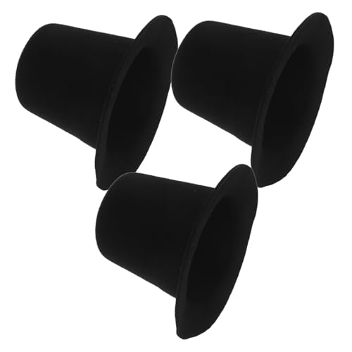 Beaupretty 3 Stück Miniatur Hüte für Puppen DIY Bastelhüte Dekorative Hüte für Party Accessoires für Kleine Puppen Schwarz Langlebig und von Beaupretty