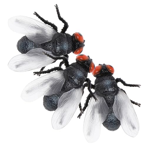 Beaupretty 3 Stück Realistische Kunststoff Fliegenfiguren Pädagogisches Insekten Simulation für Frühkindliche Naturerfahrung und Interaktives Lernen mit Kindern von Beaupretty