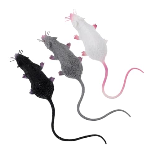 Beaupretty 3 Stück Realistische Maus Modell Teiliges Halloween Deko Prank Detailgetreue Nachbildung Jahr der Maus Lernspielzeug von Beaupretty
