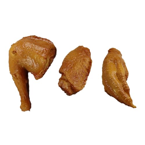 Beaupretty 3 Stück Simulation Food Model aus Kunststoff Täuschend Echte Hähnchenflügel Drumstick und Hühnerfüße Realistische Dekoration Foto Requisite und Lehrmittel von Beaupretty
