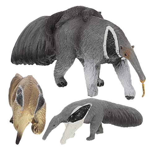 Beaupretty 3 Stück Teiliges Anteater Model aus Hochwertigem Kunststoff Realistische Wildtierfiguren für Ab Jahren Kleine Anteater Craft Dekoration für Zuhause und Schreibtisch von Beaupretty