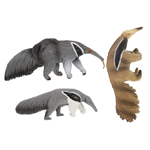Beaupretty 3 Stück Teiliges Anteater Modellspielzeug aus Hochwertigem Kunststoff Realistische Ameisenbär Figuren für Ab Jahren als Dekoration für Miniaturgärten Terrarien und Wohnräume von Beaupretty