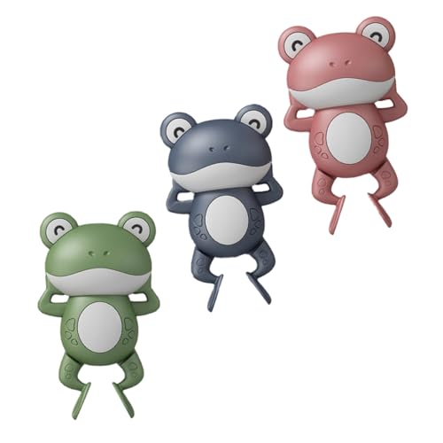 Beaupretty 3 Stück Teiliges Aufzieh badespielzeug Froschform Wasserspielzeug für Badewannenspielzeug Jungen Mädchen Cartoon Badetiere mit Abflusslöchern und Kindgerechtem Design von Beaupretty