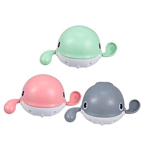 Beaupretty 3 Stück Teiliges Badespielzeug Schwimmende Kleine Wale Cartoon Wasser für Badewanne Fördert Spaß und Interaktion mit Eltern Leuchtende Farben Rot Grün von Beaupretty