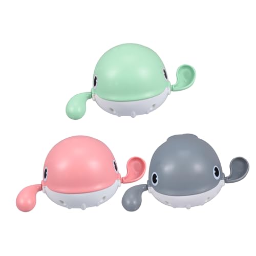 Beaupretty 3 Stück Teiliges Badespielzeug mit Kleinen Cartoon Wal Figuren Schwimmend und Leicht Frei für Badewanne Pool Dusche Fördert Motorische Fähigkeiten und Fantasieentwicklung von Beaupretty