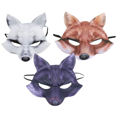 Beaupretty 3 Stück Teiliges Eva Fuchs Halbmaske für Halloween Cosplay Party Realistische Tiermaske Weiß Gelb Schwarz Elastisch für Erwachsene Geeignet Beaupretty 3 Stück Teiliges Eva Fuchs Halbmaske für Halloween Cosplay Party Realistische Tiermaske Weiß Gelb Schwarz Elastisch für Erwachsene Geeignet von Beaupretty