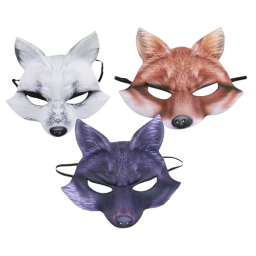 Beaupretty 3 Stück Teiliges Halbgesicht Fuchsmaske aus Leichtem EVA mit Elastischem Band Verstellbar Komfortabel für Halloween Karneval Cosplay Maskenball Party für Damen und Herren Beaupretty 3 Stück Teiliges Halbgesicht Fuchsmaske aus Leichtem EVA mit Elastischem Band Verstellbar Komfortabel für Halloween Karneval Cosplay Maskenball Party für Damen und Herren von Beaupretty