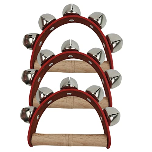 Beaupretty 3 Stück Teiliges Halbrund Schellenring Tragbare Handglocken aus Hochwertigem Material Lustiges Musikspielzeug für Geburtstage Festivals Sport und Partyevents von Beaupretty