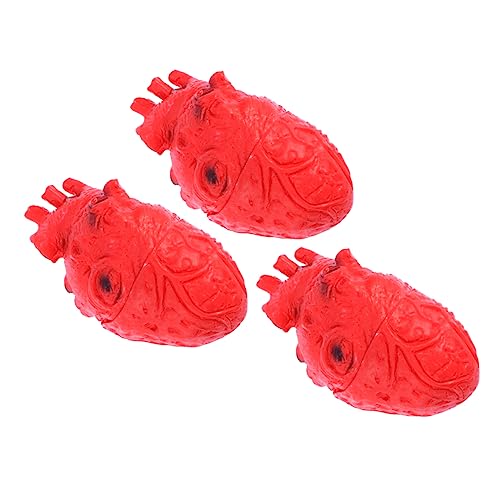 Beaupretty 3 Stück Teiliges Halloween Deko Simuliertes Herz Gruselige Tricky Toys Wiederverwendbare Horror Requisiten für Schaurige Halloween Partys Leicht und Detailgetreu von Beaupretty