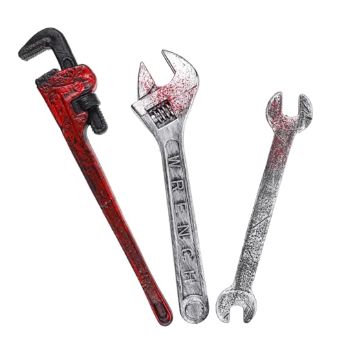 Beaupretty 3 Stück Teiliges Halloween Wrench Requisiten Realistische Kostümaccessoires für Halloween Partys Bestehend aus Kleinen und Großen Kunststoffschlüsseln Rot und Leicht und Sicher zu Beaupretty 3 Stück Teiliges Halloween Wrench Requisiten Realistische Kostümaccessoires für Halloween Partys Bestehend aus Kleinen und Großen Kunststoffschlüsseln Rot und Leicht und Sicher zu von Beaupretty