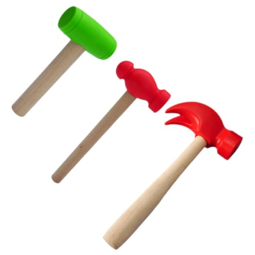 Beaupretty 3 Stück Teiliges Holzhammer Leichtes Handliches Klopfspielzeug für Jungen und Mädchen Pädagogisches Schlag Greifspielzeug zur Motorischer Fähigkeiten von Beaupretty
