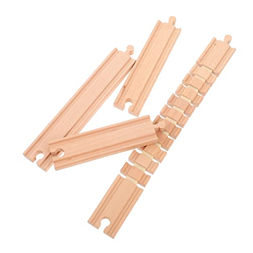 Beaupretty 3 Stück Teiliges Holzmodular Schienen Zubehör für Spielzeugeisenbahn Einfach zu Montieren Langlebig Fördert Hand Augen Koordination und Kreatives Spiel von Beaupretty