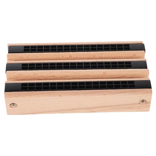 Beaupretty 3 Stück Teiliges Holzmundharmonika für Doppelreihen Design Pädagogisches Anfängerinstrument aus Buchenholz Fördert Musikalisches Interesse und Geistige Entwicklung Lernspielzeug von Beaupretty
