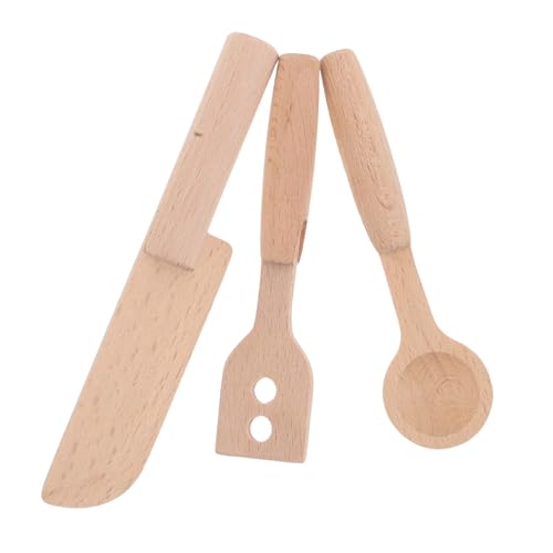 Beaupretty 3 Stück Teiliges Holzspielzeug Küchenset für Kleinkinder Realistisches Kochmesser und Löffel Set Kinderspielzeug für Zubereiten von Obst Gemüse und Sandwiches Sicher und Leicht zu Beaupretty 3 Stück Teiliges Holzspielzeug Küchenset für Kleinkinder Realistisches Kochmesser und Löffel Set Kinderspielzeug für Zubereiten von Obst Gemüse und Sandwiches Sicher und Leicht zu von Beaupretty