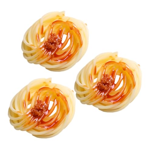 Beaupretty 3 Stück Teiliges Künstliche Spaghetti Lebensmittelmodell Lebensechte Dekoration für Küche Party und Fotografie Requisiten Sicher für Leicht zu Reinigen von Beaupretty