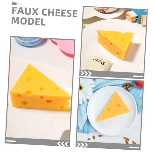 Beaupretty 3 Stück Teiliges Künstliches Käsemodell Dreieckige Cheesecake deko Realistische Resin Lebensmittelattrappe für DIY Bastelprojekte und Küchenhausdekoration von Beaupretty
